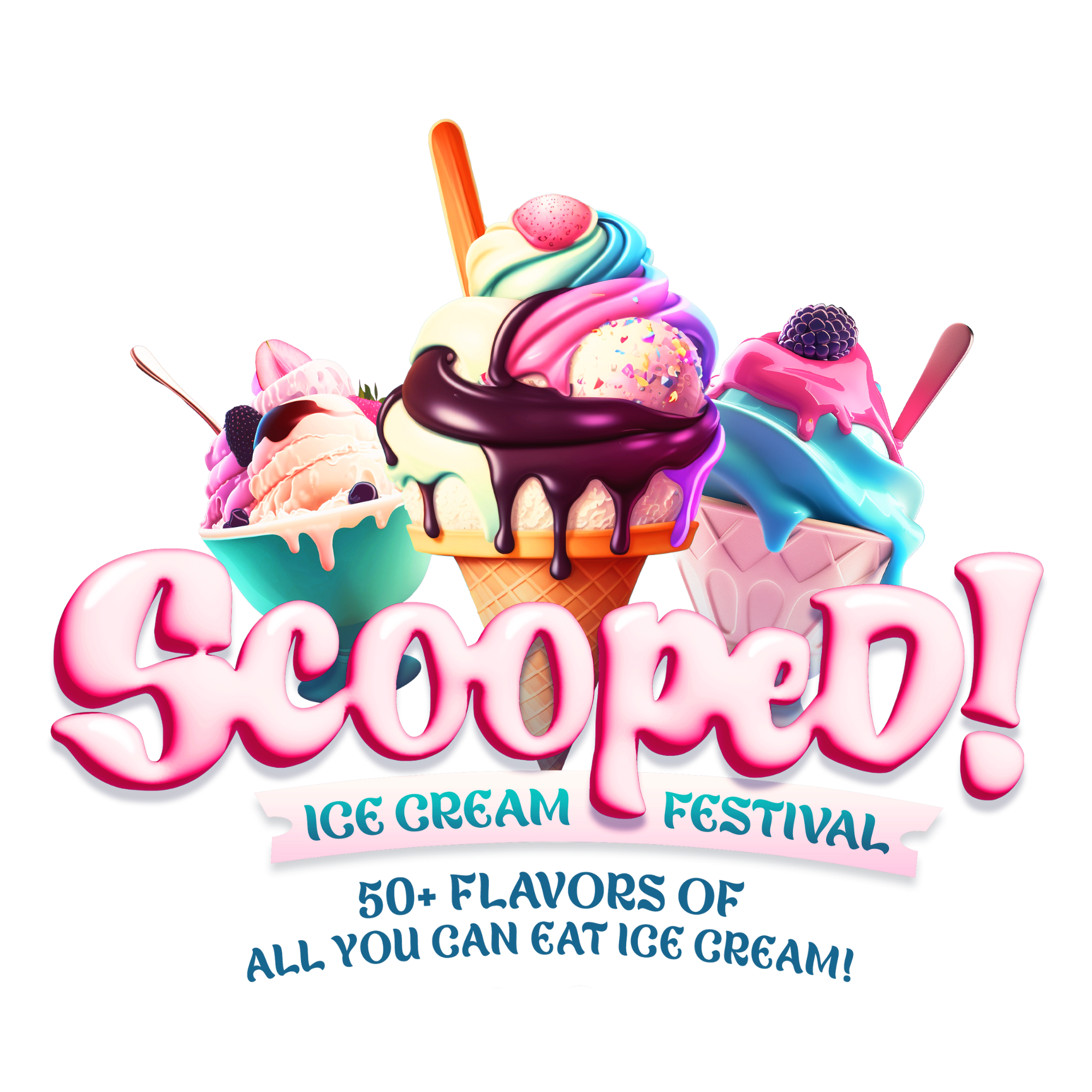 Scooped!™ All-You-Can-Eat Ice Cream Festival Logo