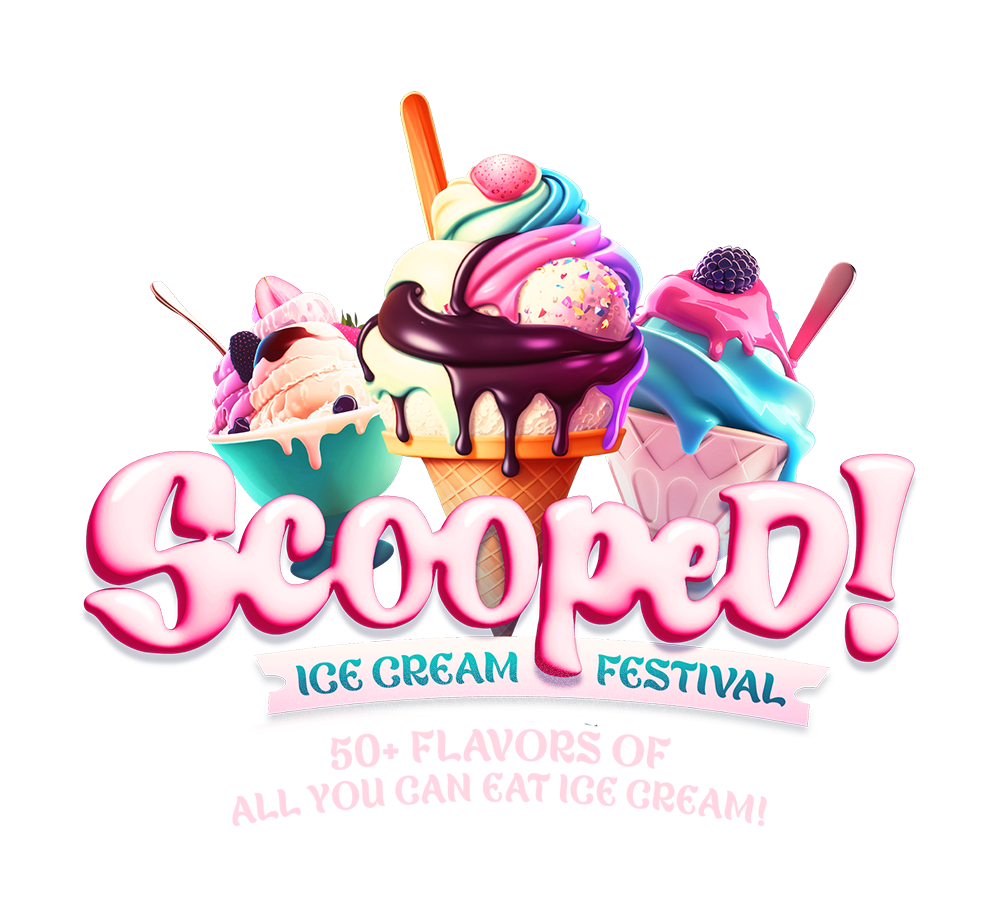 Scooped!™ All-You-Can-Eat Ice Cream Festival Logo